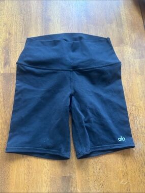 ALO Yoga Black High-Rise Bike Shorts